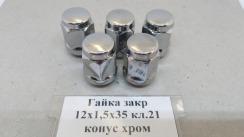 Гайка закрита 12х1,5х35 кл.21 конус (хром)